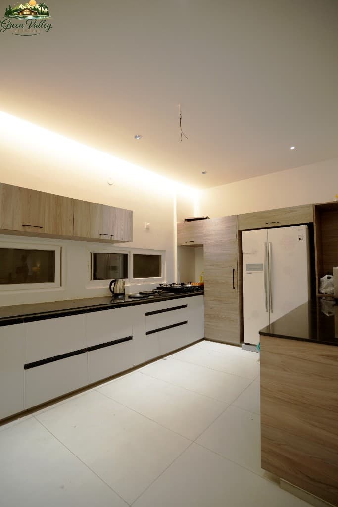 Fully equipped modular kitchen with premium appliances